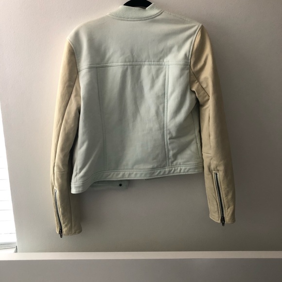 alexander wang denim & leather jacket - Picture 2 of 5